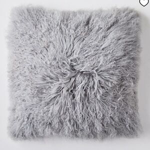 West Elm Mongolian Lamb Pillow Cover & Down Insert Pillow